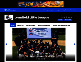 lynnfieldlittleleague.com screenshot