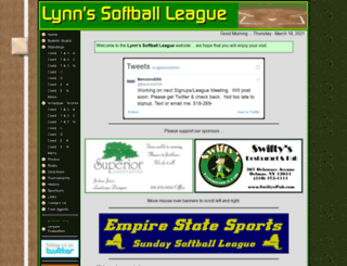 lynnssoftball.com screenshot