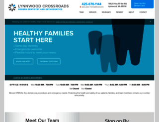 lynnwoodcrossroadsdentistry.com screenshot