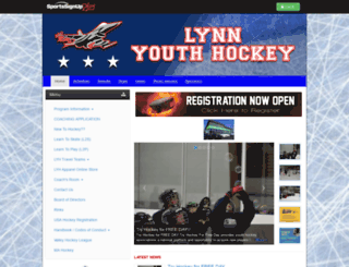 lynnyouthhockey.siplay.com screenshot