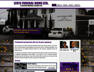 lynsfuneralh.com screenshot