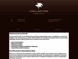 lynxlawfirm.com screenshot