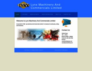 lynxmachinery.com screenshot