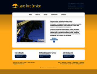 lyons-treeservice.com screenshot