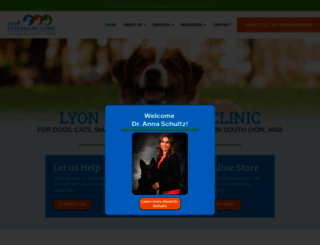 lyonveterinaryclinic.com screenshot