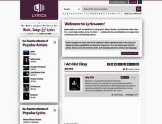 lyrics.net screenshot