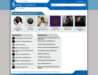 lyrics.songonlyrics.net screenshot