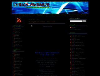 lyricsavenue.blogspot.com screenshot