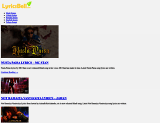 lyricsbell.com screenshot