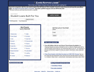 lyricserver.com screenshot