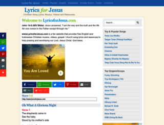 lyricsforjesus.com screenshot