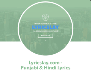 lyricslay.splashthat.com screenshot