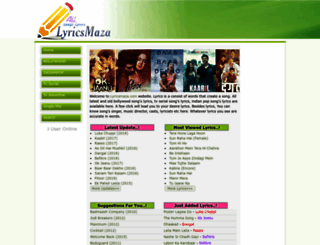 lyricsmaza.com screenshot