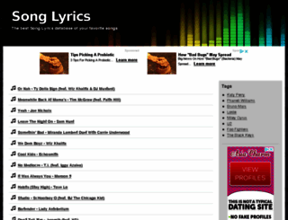 lyricsofsongsof.com screenshot
