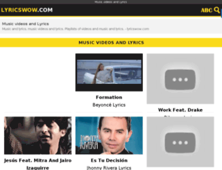 lyricswow.com screenshot