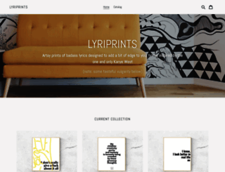 lyriprints.myshopify.com screenshot