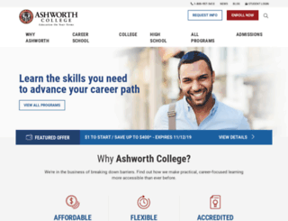 m.ashworthcollege.edu screenshot