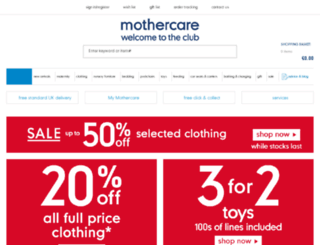m.mothercare.com screenshot