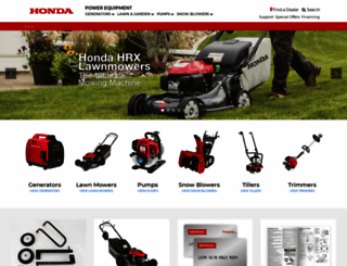 m.powerequipment.honda.com screenshot