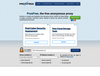 m.proxfree.com screenshot