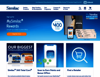 m.similac.com screenshot