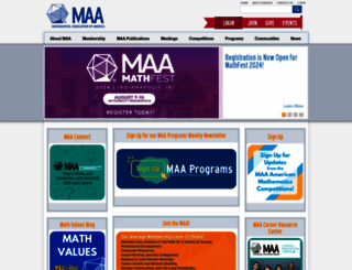 maa.org screenshot