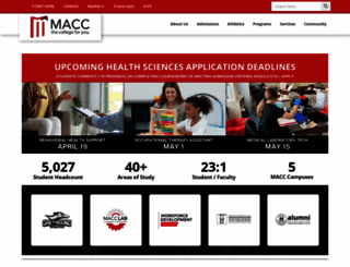 macc.edu screenshot