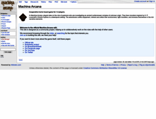 machinaarcana.wikidot.com screenshot