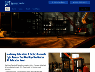 machinery-relocations.com.au screenshot