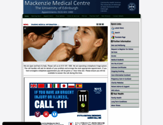 mackenziemedicalcentre.co.uk screenshot