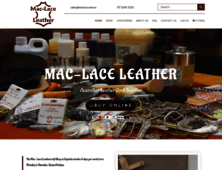 maclaceleather.com.au screenshot