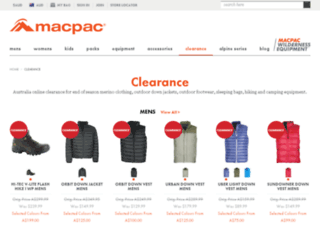 macpac-outlet.com.au screenshot