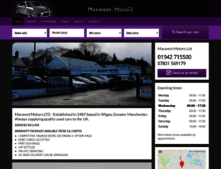macwestmotors.co.uk screenshot