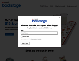 macysbackstage.com screenshot