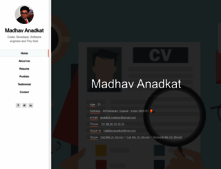 madhavanadkat.com screenshot