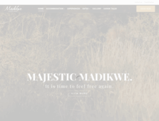 madikwesafarilodge.co.za screenshot