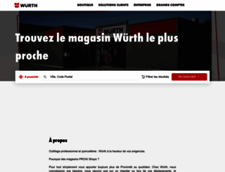 magasins.wurth.fr screenshot