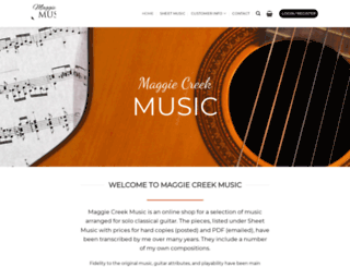 maggiecreekmusic.com.au screenshot
