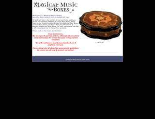 magicalmusicboxes.com screenshot