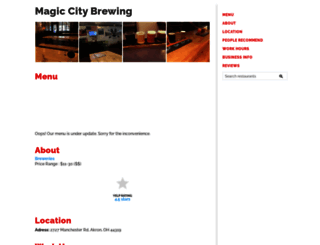 magiccitybrewingakron.gastrobars.com screenshot