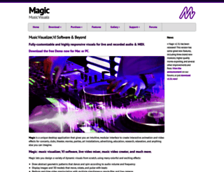 magicmusicvisuals.com screenshot