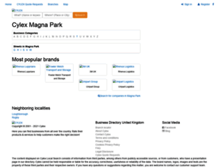magna-park.cylex-uk.co.uk screenshot