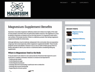 magnesiumsupplementbenefits.com screenshot