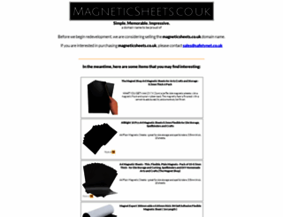 magneticsheets.co.uk screenshot
