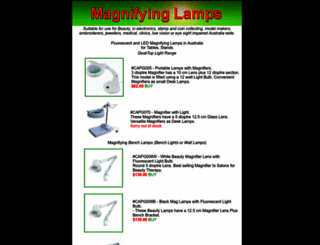 magnifyinglamps.com.au screenshot