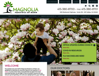 magnoliapediatricsofmarin.com screenshot