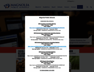magnoliapublicschools.org screenshot
