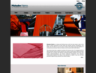 mahadevfabrics.com screenshot