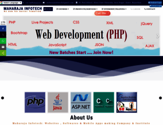 maharajainfotech.com screenshot