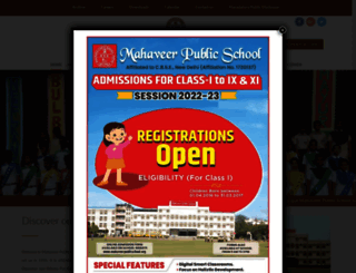 mahaveerpublicschool.org screenshot